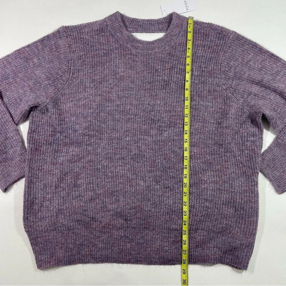 New Design History Criss Cross Open Back Sweater Purple - Picture 4 of 6